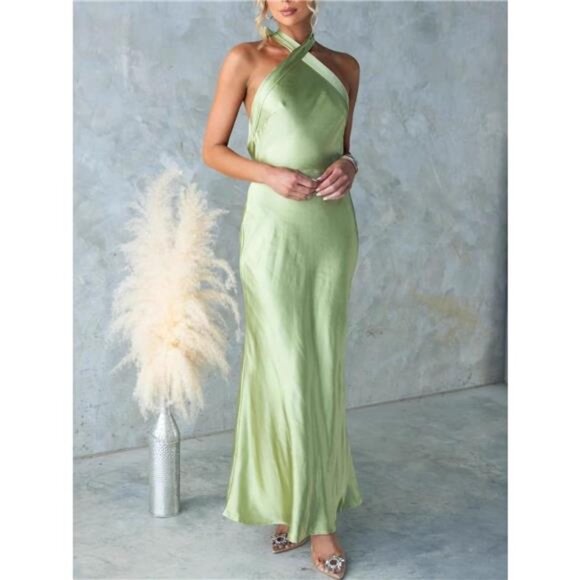 Backless Halter Neck Maxi Dress - Picture 11 of 15